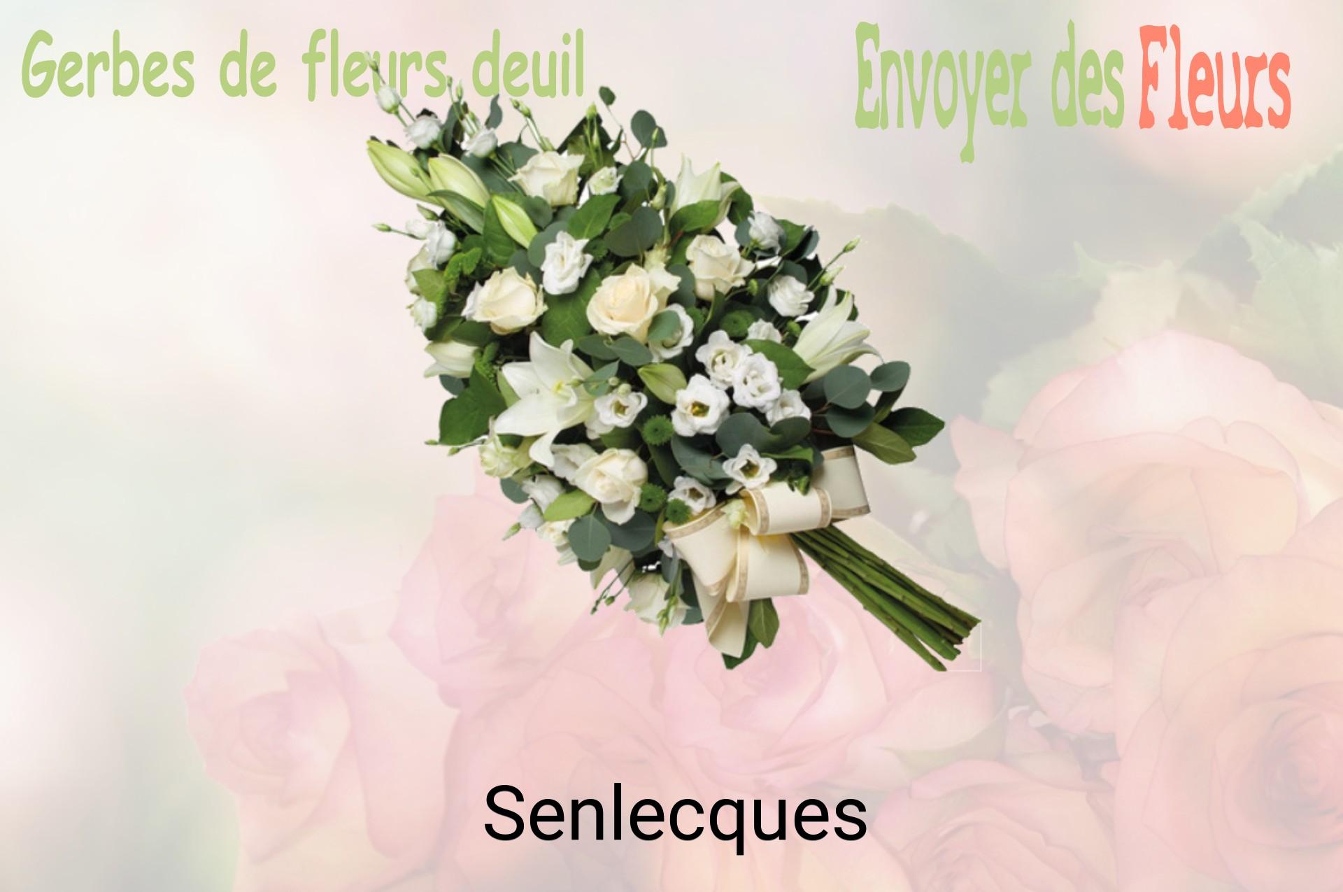 Gerbe de fleurs de deuil livrée à Senlecques